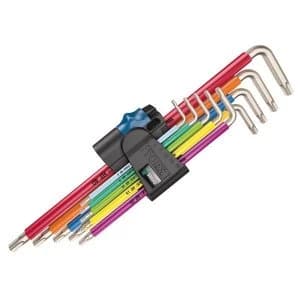 Wera 3967/9 Stainless Steel TORX XL Holding Function L-Key Set of 9 (TX8-TX40)