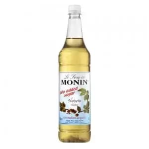 Monin Sugar Free Hazelnut Coffee Syrup 1litre Plastic NWT1387