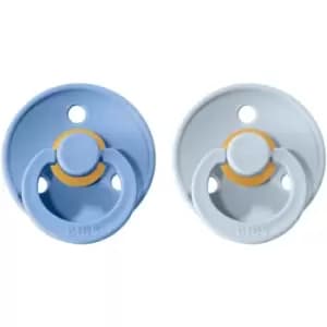 BIBS Colour Natural Rubber Size 1: 0+ months dummy Sky Blue / Baby Blue 2 pc