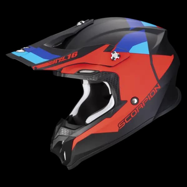 Scorpion VX-16 Evo Air Spectrum Matt Black-Red-Blue Offroad Helmet 2XL