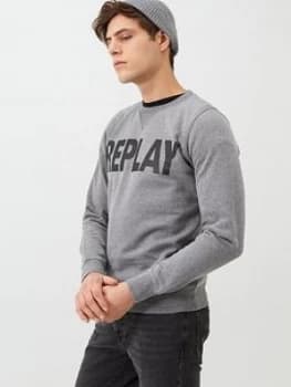 Replay Logo Sweatshirt - Grey
