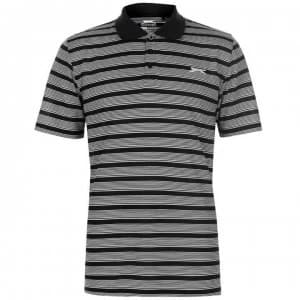 Slazenger Stripe Polo Shirt Mens - Black/White