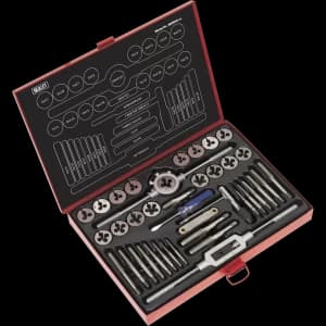 Sealey AK3040 40 Piece Alloy Steel Tap and Split Die Set Metric