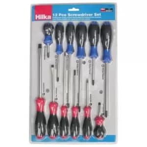 Hilka Soft Grip Screwdriver Set 12Pc
