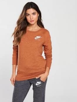 Nike Sportswear Gym Vintage Crew Sweat Russet Brown Russet Brown Size L Women