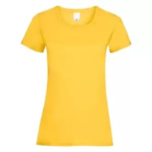 Womens/Ladies Value Fitted Short Sleeve Casual T-Shirt (X Large) (Gold)