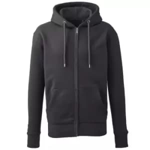 Anthem Mens Organic Full Zip Hoodie (L) (Charcoal)