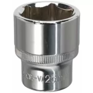 SP1225 WallDrive Socket 25mm 1/2'Sq Drive Fully Polished - Sealey