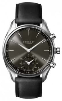 Kronaby 43mm SEKEL Bluetooth Black Dial/Leather Strap A1000- Watch