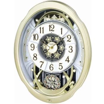 Rhythm Magic Motion Gilt Clock - Crystals From Swarovski?