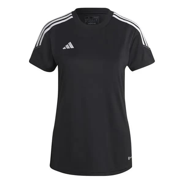 adidas Tiro 23 Club Training T-Shirt Womens Short Sleeve Performance T-Shirts 8 (XS) Black 34009903310