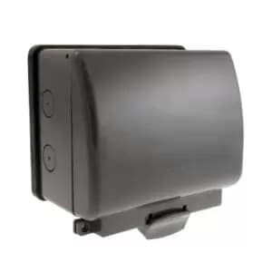 Click Scolmore Aquip Weatherproof Twin 2 Gang Enclosure (Unfurnished) IP66 - OA502AG