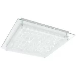 Italux Penate Classic Patterned Glass Flush Ceiling Light led, 4000K