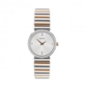Seksy Silver And Two-Tone Rose Fashion Watch - 40045