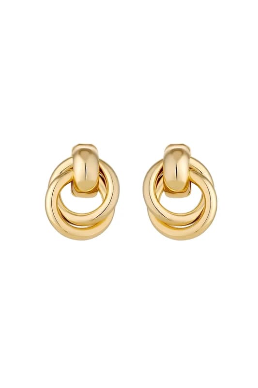 Jon Richard Gold Plated Knotted Door Knocker Earrings Jewellery Sets One Size Gold 71723310000