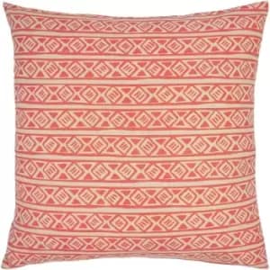 Furn Rocco Patterned Cushion Cover (One Size) (Coral/Grey) - Coral/Grey