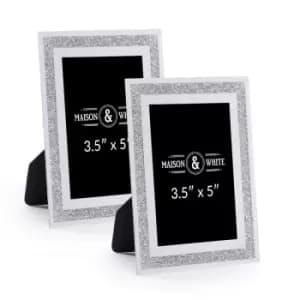 Sparkle Glass Photo Frame 5" x 3.5" - Set of 2 M&W