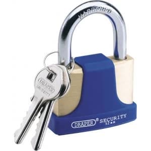 Draper Solid Brass Padlock 52mm Standard
