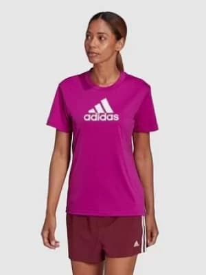 adidas Big Logo Tee, Fuchsia Size M Women