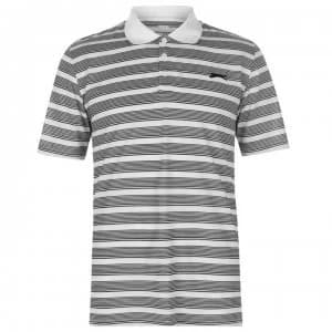 Slazenger Stripe Polo Shirt Mens - White/Black
