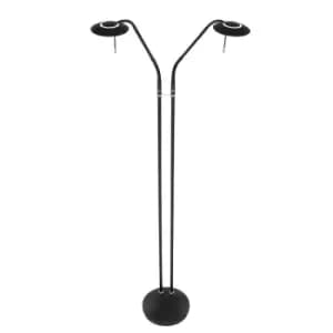 Zenith LED Multi Arm Floor Lamp Black Matt, Plastic Matt