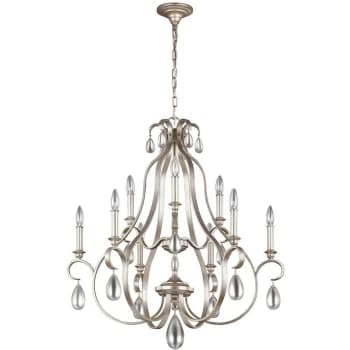 Dewitt - 9 Light Chandelier Silver Finish, E14 - Elstead