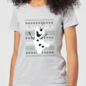 Disney Frozen Olaf Dancing Womens Christmas T-Shirt - Grey - 3XL