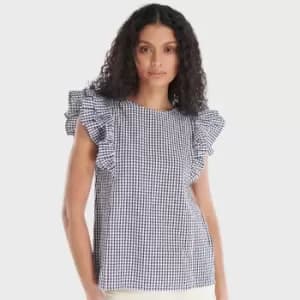 Barbour Marigold Gingham Cotton Top - UK 10