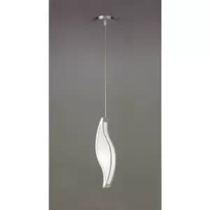 Sintesys E27 pendant lamp 1 E27 bulb, polished chrome / white arylic