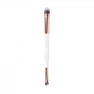 Brushworks Brushworks Brushworks - White & Rose Gold Double Ended Eye Brush