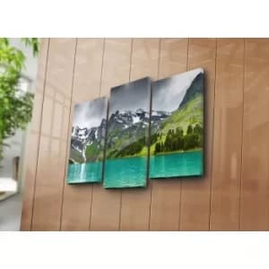 3PATK-50 Multicolor Decorative Canvas Painting (3 Pieces)