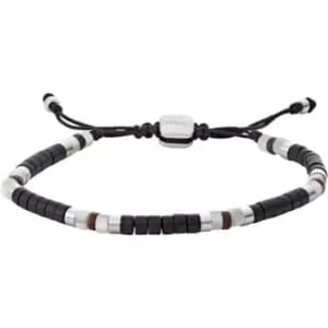 Vintage Casual Summer Beads Black Onyx Coconut and Shell Beaded Bracelet