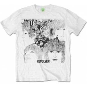 The Beatles Mens Revolver Album Cover White T-Shirt Large