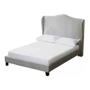 Chateaux Silver Double Wing Bed WOOD, FABRIC