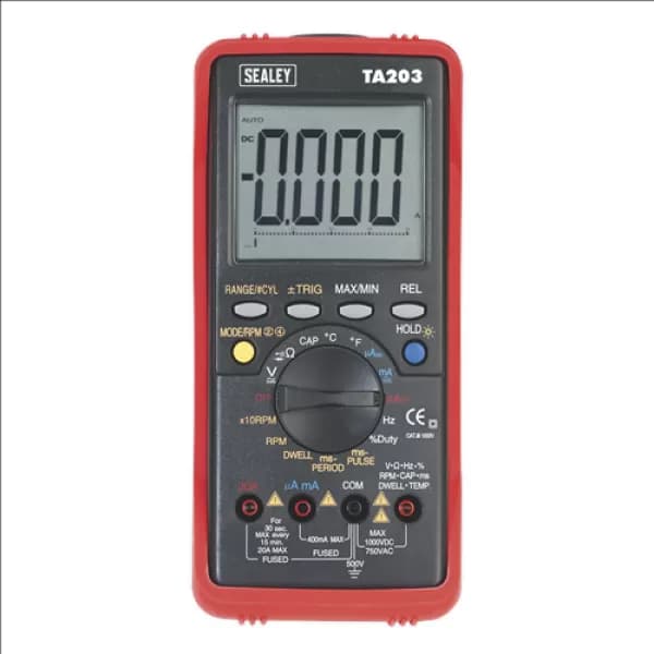 Sealey TA203 Digital Multimeter 15 Function Bar Graph/PC Link