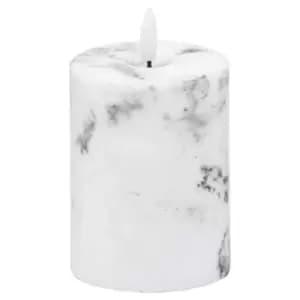 Luxe Collection Natural Glow 3x4 Marble Effect LED Candle