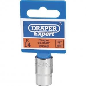 Draper Expert 3/8" Drive Torx Socket 3/8" E14