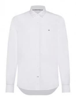 Calvin Klein Slim Fit Stretch Poplin Shirt - White