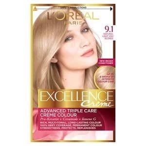 Excellence Creme 9.1 Light Ash Blonde Hair Dye Blonde