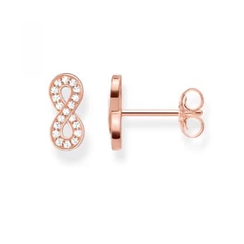 Ladies Thomas Sabo Rose Gold Plated Sterling silver Glam & Soul Infinity Stud Earrings