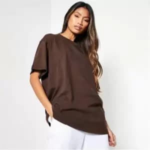 I Saw It First Ultimate Oversized Boxy Tshirt - Brown