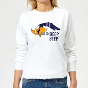 Looney Tunes Road Runner Beep Beep Womens Sweatshirt - White - L