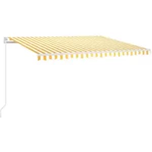 Vidaxl - Manual Retractable Awning 450x300cm Yellow and White Yellow