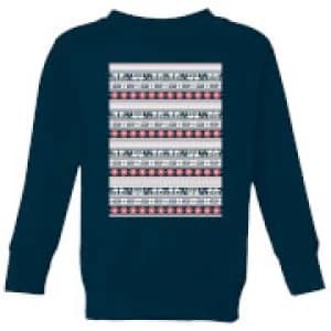 Star Wars AT-AT Pattern Kids Christmas Sweatshirt - Navy - 11-12 Years