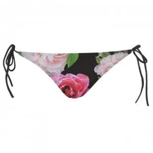 Ted Baker Ted Floral Side Tie Bikini Briefs Womens - BLACK