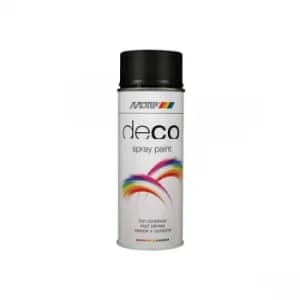 PlastiKote 01601 Deco Spray Paint Matt RAL 9005 Deep Black 400ml
