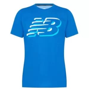 New Balance Graphic T Shirt Mens - Blue