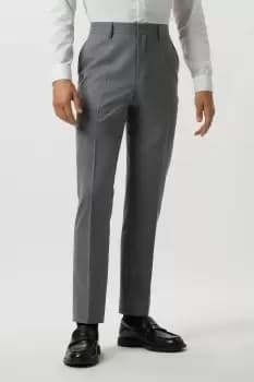 Mens Tailored Grey Mini Herringbone Suit Trousers