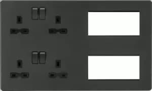 KnightsBridge Screwless Combination Plate - Anthracite