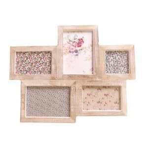 Sass & Belle White Wood Photo Frame with 5 Apertures